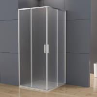 Душевой уголок квадратный/прямоугольный VSS-3RN1112E10MT 1000/1100 x 1100/1200 профиль хром стекло текстурное VINCEA