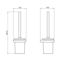 Щетка для туалета Timo Luiro 18461/18 черное золото