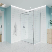 Душевой угол раздвижной E1-SP-CH-130120-01-C9 1300х1200x1950 Цвет профиля Хром Стекло  Прозрачное Veconi