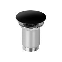 Донный клапан с с системой "Клик-клак" с переливом  CZR-B-SOC-NOP Чёрный матовый   Cezares