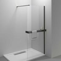 Душевые перегородки Walk-In HR   VSW-4HR900CLB 900х2000 профиль черный стекло прозрачное VINCEA