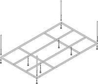 Сборный каркас к ванне Мия 140см (шпильки)