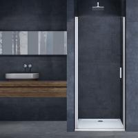 Душевая дверь VDP-3AL100MT 1000x1950 профиль хром стекло текстурное VINCEA