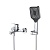 Смеситель для ванны и душа в комплекте с ручным душем, шлангом и держателем  DUE-VASM-CRM BelBagno